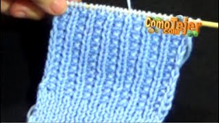 Cómo Tejer Diseño para Suéter Principiantes Sólo 2 Carreras 2 agujas tricot palitos knitting 1343 [upl. by Ominoreg]