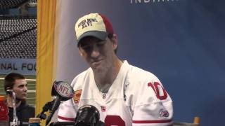 Eli about Peyton helping Super Bowl 46mp4 [upl. by Akener]