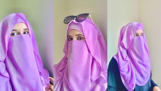 Hijab with same nikab and same cap  hijab with cap  hijab with niqab [upl. by Rimidalv261]