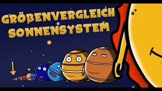 Größenvergleich Sonnensystem [upl. by Potter]