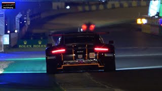 Porsche 911 RSR19 At Night  Loud Flat 6 Sound  24H Le Mans 2021 [upl. by Bueschel]