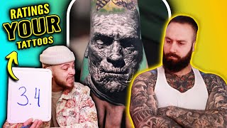 Rating My Subscribers Tattoos From Ink Masterpieces to Ink Disasters 🖋️ [upl. by Shu]