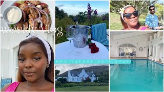 WEEKLY VLOG  Our Valentines Stay at Stillness Manor Estate amp Spa  South African Youtuber [upl. by Noevad76]