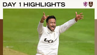 HIGHLIGHTS Surrey fightback with ball as Shakib Al Hasan takes four wickets on debut at Somerset [upl. by Noraed85]