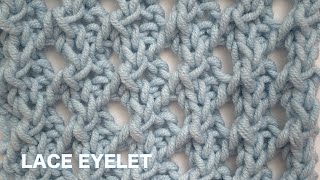 Lace Eyelet Stitch  Knitting Stitch Patterns [upl. by Reemas]