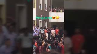 Hello guru prema kosame movie shooting at vardhaman college [upl. by Suirtimid]