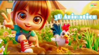 🎶Chicks amp Chicken Barnyard Boogie ChickADee Rhapsody 11 3D Animations Kids Song 🎶💗🎶 [upl. by Odnumyer]