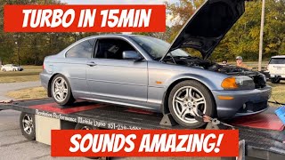 HOW TO TURBO AN E46 START TO FINISH IN 15MIN [upl. by Eitten]