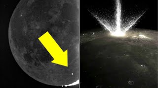 Watch Stunning Footage Captures Meteorite Impact on the Moon [upl. by Neyrb351]