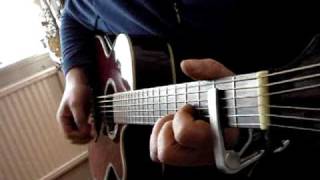 Pseudo Drop D Tuning using a partial capo [upl. by Eboh523]