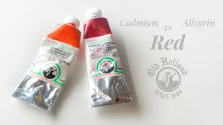 Alizarin Crimson vs Cadmium Red Scarlet [upl. by Cathie91]