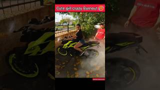 Cute girl crazy Burnout 🥵 duke250 burnout 😈ktm power viralshorts duke250 cutegirl burnout [upl. by Nedlog101]