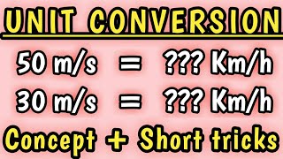 Unit conversion  Ms to Kmh  concept and short trick [upl. by Ahtera140]