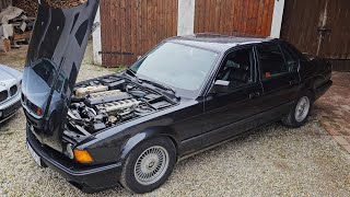 BMW 750i E32 V12 M70 nach langer Standzeit wieder fit gemacht Viel zu tun trotz wenig Kilometern [upl. by Fish]