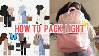 How to pack light for 2 weeks of travel 333 packing method✨ [upl. by Lindahl]