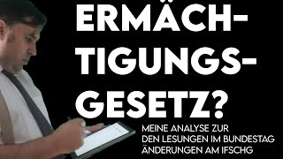 Ermächtigungsgesetz Meine Analyse zu den heutigen Lesungen im BT zum IfSchG [upl. by Thorstein]