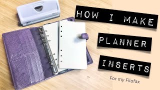 How I make planner inserts for my Filofax [upl. by Cagle552]