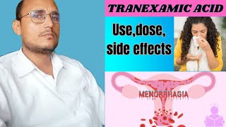 Tranexamic acid Trenxausedoseside effectscontraindication Review [upl. by Jordana160]