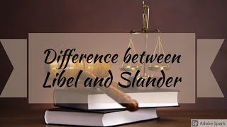 Difference between Libel and Slander  Defamation  Law of Torts  Easy way  in Hindi [upl. by Jacenta]