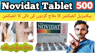 Novidat Tablet 500 use in UrduCIPROFLOXACIN uses bacterial infection Dose benefits  side effects [upl. by Pyle]