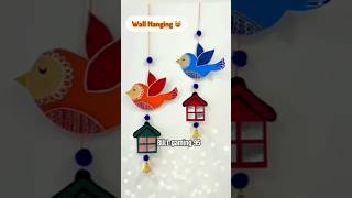 Bird Wall Hanging Wall Hanging Wall Hanging Craft ideas  School project Craft ideas Wallhanging [upl. by Elolcin]