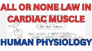 All or None Law in Cardiac Muscle Cardiac muscle Human Physiology [upl. by Arahc]