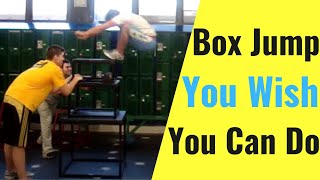 Highest Box Jump Ever Vertical Jump EXPOSED [upl. by Anirbac]