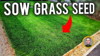 Sow a Lawn from Grass Seed  First Cut [upl. by Doniv52]