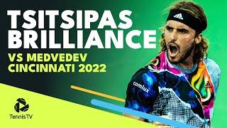 Stefanos Tsitsipas Brilliance in Medvedev Win  Cincinnati 2022 Highlights [upl. by Andromache]