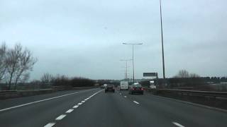 Driving On The M5 From J5 Droitwich To J4A M42 England 10th February 2012 [upl. by Ultun]