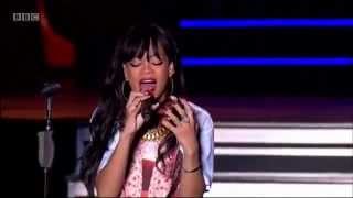 Rihanna performing Love The Way You Lie pt 2 live at Hackney music festival [upl. by Nnylirej]