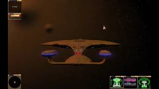 USS EnterpriseD no shields vs Klingon Bird of Prey ST Generations Scenario  STBC [upl. by Wellesley]