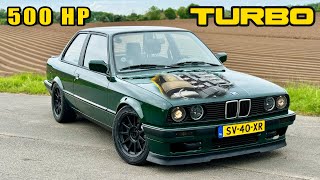 500HP BMW E30 BIG TURBO  REVIEW on AUTOBAHN [upl. by Camarata486]