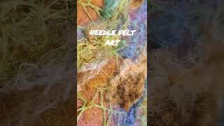 Experimental abstract 2D needle felt art wool picture fiberart needlefelting artandcraft [upl. by Ramyaj926]