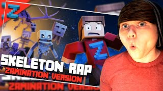 MINECRAFT SKELETON RAP  ZAMination Version Animated Music Video Dan Bull ZAMinationProductions REACTION [upl. by Tireb]