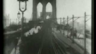 Brooklyn Bridge Trolley Crossing 1899  Edison Studios [upl. by Sawtelle]