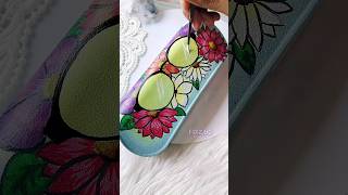 🖌️🎨🌺Painting on my Specs case  acrylicpainting painting diy viralvideo shorts [upl. by Acirretahs657]