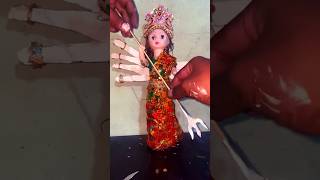 Cutest maa makeover on doll 🫣 😱navratrispecial shorts maadurgacraft ytshorts shortsfeed [upl. by Burroughs]