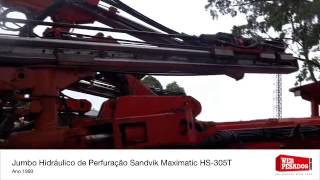 Jumbo Hidráulico de Perfuração Sandvik Maximatic HS305T [upl. by Einiar]