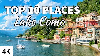 Top 10 Places to Visit on Lake Como  Italy 4K [upl. by Nasho]