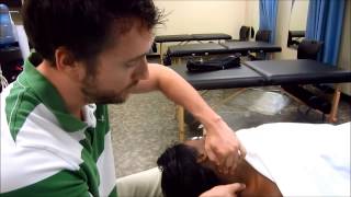 Massage Tutorial Stiff neck  crick myofascial release techniques 2013 version [upl. by Raybin]