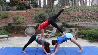 Three Person Acro Stunts [upl. by Oigufer]