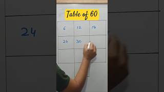 Table of 60 maths tricks youtube shorts video public viral short video [upl. by Fabria]