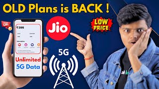 Jio Old Plans Back with Unlimited 5G Data [upl. by Tutto287]