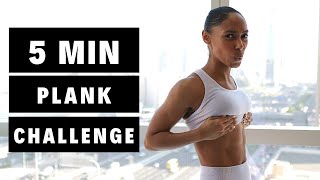 5 minute plank exercise challenge  toned abs [upl. by Eiroc]