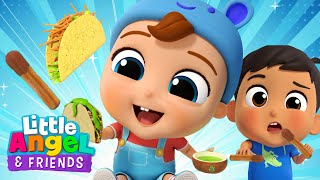 Its Raining Churros  The Taco Song with Baby John  LittleAngel And Friends Kid Songs [upl. by Buyse]