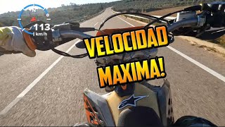 Ktm exc 125 Top Speed Test Velocidad Maxima [upl. by Hammond726]