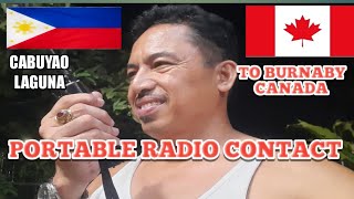 Portable Radio Contact from Cabuyao Laguna to Burnaby Canada [upl. by Boycey]