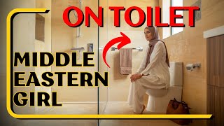 Girl on Toilet Middle Eastern Comfort in a WarmToned Bathroom with Beige Hues  Ep 8 [upl. by Odelia]