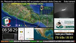 SISMO Magnitud 42 Loc OCOTLAN DE MORELOS OAX 010924 almomento noameritoalerta [upl. by Ahsirtap]